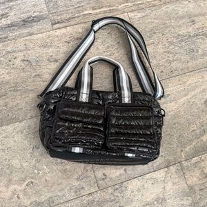 Think Royln Soho Satchel in Black Quilted Patent